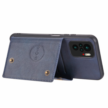 Противоударный чехол Magnetic with Card Slots на Xiaomi Redmi Note 10/10s/Poco M5s - синий
