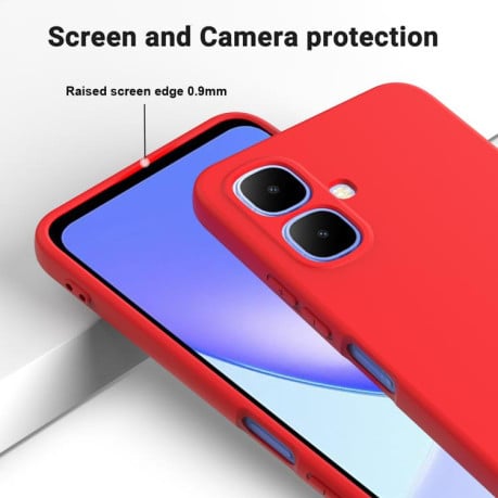 Силіконовий чохол Solid Color Liquid Silicone на Infinix Smart 20 4G — червоний