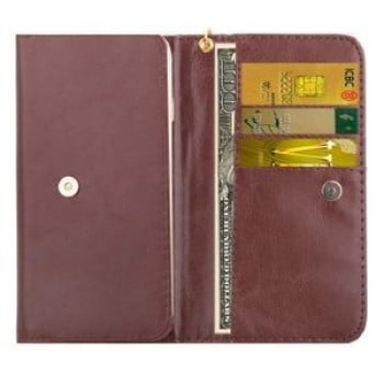 Універсальний Коричневий Шкіряний Чохол Гаманець для iPhone SE 3/2 2022/2020/8/7