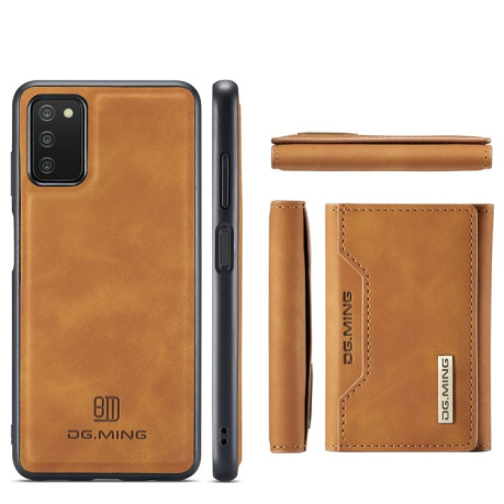 Противоударный чехол DG.MING M2 Series для Samsung Galaxy A03s - коричневый