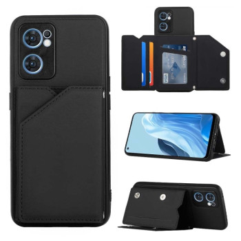 Противоударный чехол Skin Feel для OPPO Reno7 5G - черный