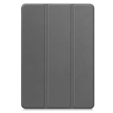 Чехол Custer Texture Three-folding Sleep/Wake-up для Xiaomi Pad 7 / 7 Pro- черный - серый