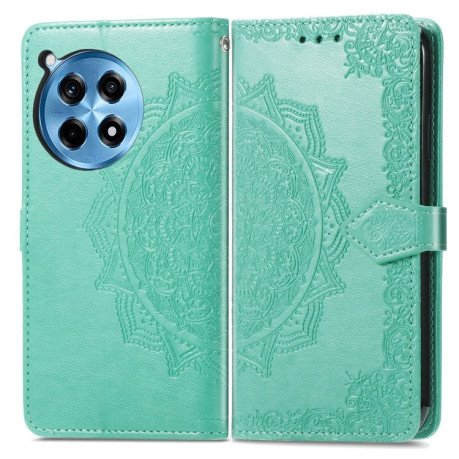 Чехол-книжка Mandala Embossing Pattern на OnePlus Ace 3 Pro - зеленый