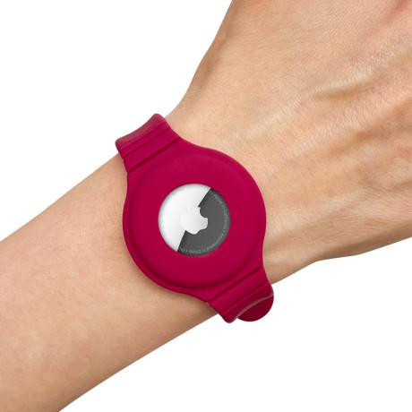 Брелок-браслет на запястье для Apple AirTag - пурпурно-красный