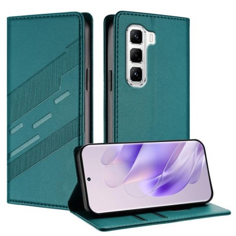 Чехол-книжка Embossed Multi-functional Wallet Retro Leather на Infinix Hot 50 Pro 4G - зеленый