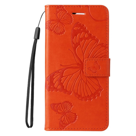 Чохол-книжка Embossed Butterfly для Xiaomi Redmi 14C 4G/Poco C75/Redmi A4 5G - помаранчевий