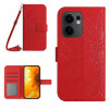 Чехол-книжка Skin Feel Sun Flower для OPPO Reno13 F/Reno13 FS - красный