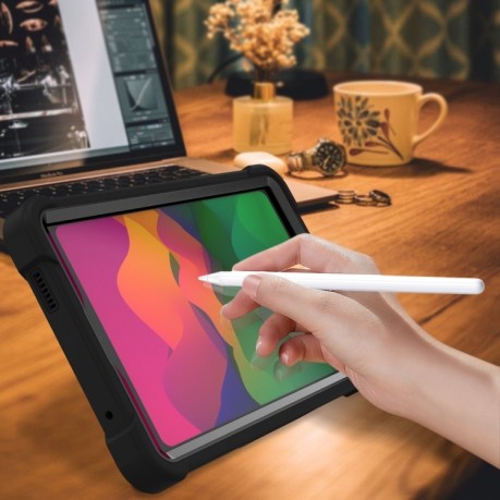 Чохол Silicone Hybrid PC Tablet Case with Holder &amp; Shoulder Strap для Xiaomi Redmi Pad SE 8.7 - чорний