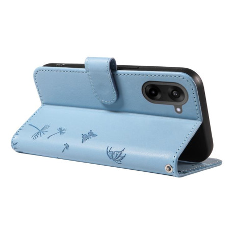 Чохол-книжка з тисненням Dandelion та магнітним хлястиком на OnePlus Ace 5 Racing / Nord CE 5 - блакитний