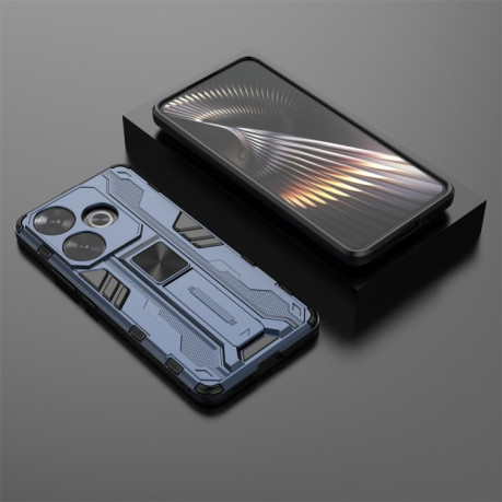 Противоударный чехол Supersonic для Xiaomi Poco F6 - синий