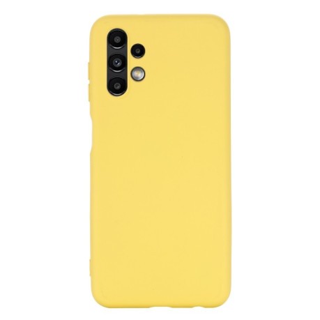 Чехол Solid Color Liquid Silicone на Samsung Galaxy A13 4G - желтый