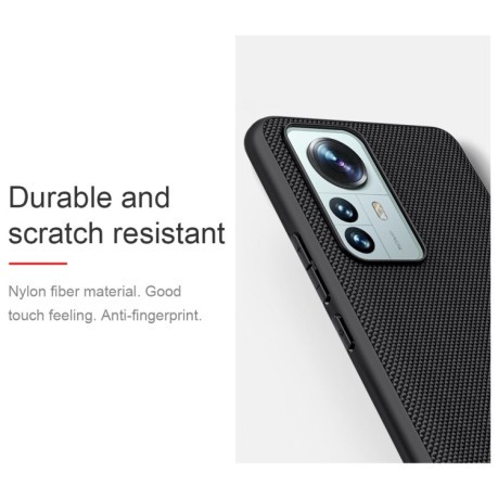 Ударозащитный чехол NILLKIN 3D Textured Nylon на Xiaomi 12 Pro - черный
