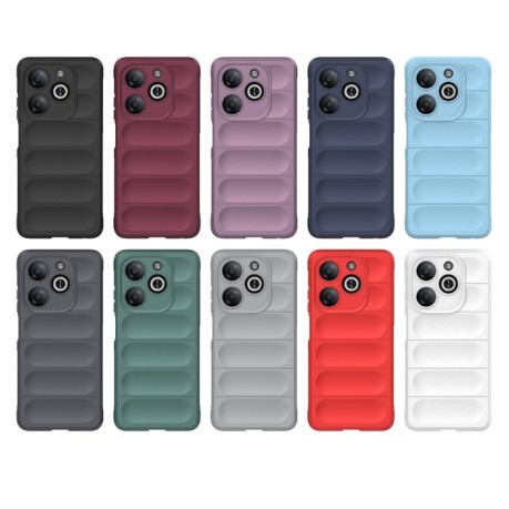 Силиконовый чехол Magic Flannel для Infinix Smart 8 - голубой