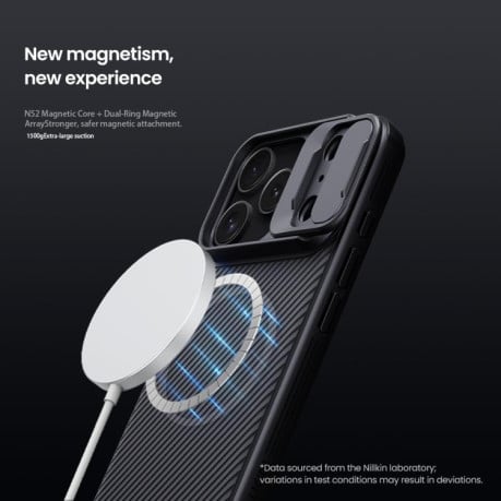 Чохол NILLKIN CamShield Pro Magnetic із шторкою для камери на iPhone 17 Pro - чорний