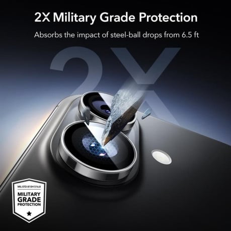 Захисне скло на камеру ESR Armorite Camera на iPhone 16 / 16 Plus / 17 - Transparent