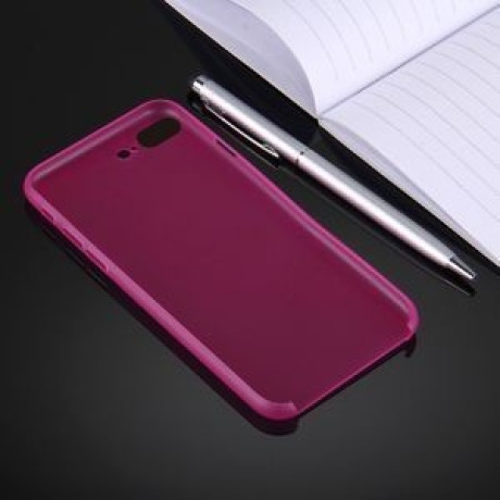 Чохол для iPhone 8 Plus/ 7 Plus ультратонкий прозорий пурпурно-червоний
