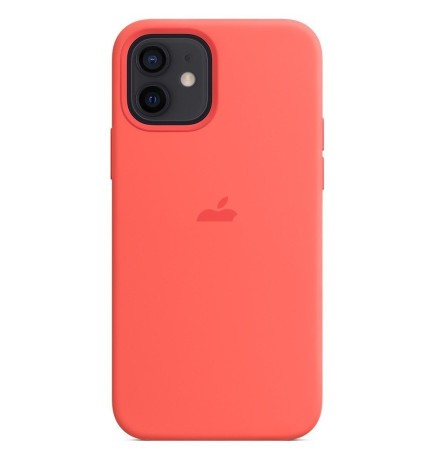 Силиконовый чехол Silicone Case Pink Citrus на iPhone 12 mini with MagSafe - премиальное качество
