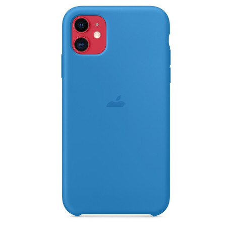 Силиконовый чехол Silicone Case Surf Blue на iPhone 11-премиальное качество