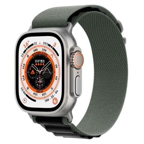 Ремешок Nylon Loop для Apple Watch Ultra 49mm - темно-зеленый