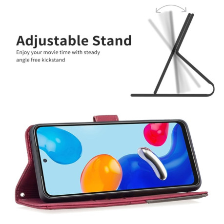 Чохол-книжка Magnetic Buckle Rhombus для Xiaomi Redmi Note 12S 4G / Note 11 - червоний
