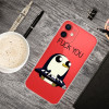 Чехол Painted Pattern для iPhone 14/13 - Penguin