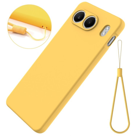 Силіконовий чохол Solid Color Liquid Silicone на OnePlus Nord 4 Pro XL - жовтий
