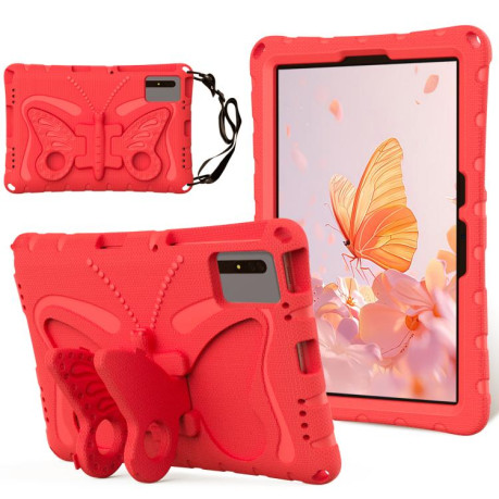 Противоударный чехол Butterfly Bracket EVA для Xiaomi Redmi Pad 2 /SE 11 2025 - красный