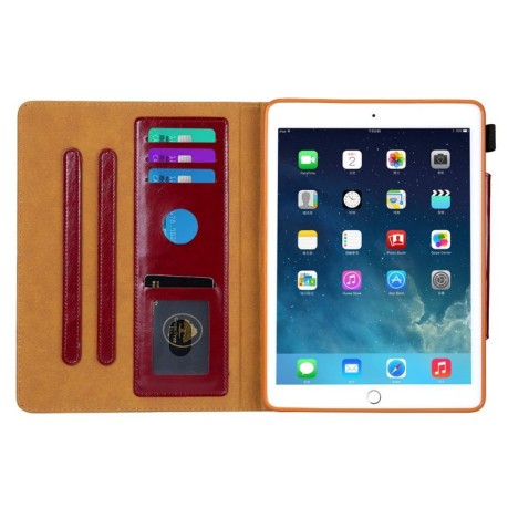Кожаный чехол- книжка Crazy Horse Texture на iPad 9.7 2018/2017-красный