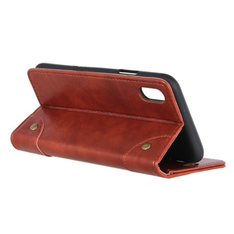 Чохол-книжка Copper Buckle Nappa Texture на Xiaomi Redmi 9A - коричневий