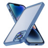 Противоударный чехол Frosted Lens  для iPhone 15 - синий