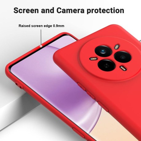 Силіконовий чохол Solid Color Liquid Silicone на Realme 14 Pro+ - червоний