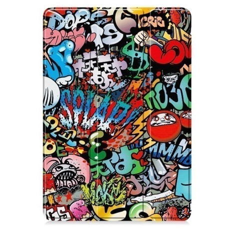 Чехол-книжка Custer Painted 3-Fold Stand Leather Smart для Xiaomi Pad 7 / 7 Pro - Graffiti