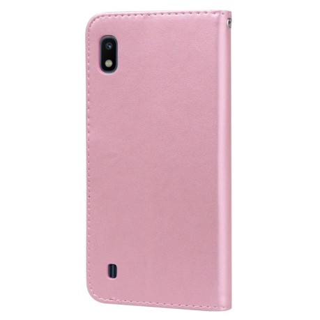 Чохол-книжка Rose Embossed на Samsung Galaxy A10- рожеве золото