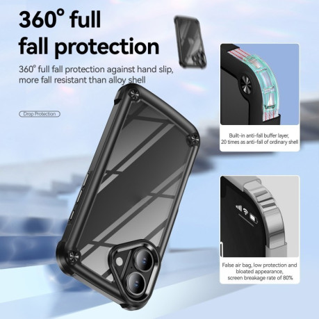 Противоударный чехол Lens Protection на iPhone 16 Plus - черный