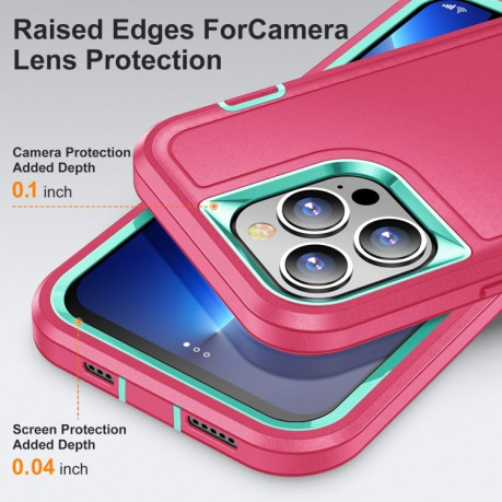 Протиударний чохол 3 in 1 Rugged Holder для iPhone 14 - рожевий