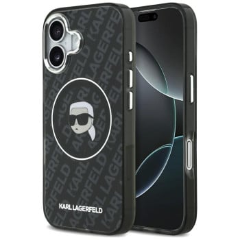 Оригінальний чохол Karl Lagerfeld IML Karl Head Logo з MagSafe на iPhone 17 - Black