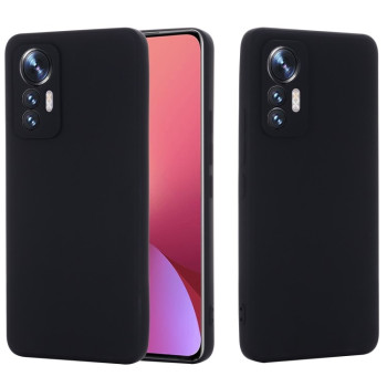 Чехол Solid Color Liquid Silicone на Xiaomi 12 Lite - черный