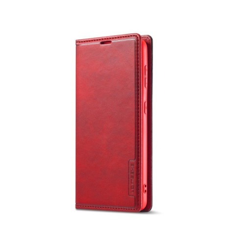 Чехол-книжка LC.IMEEKE LC-001 на Samsung Galaxy S21 FE - красный