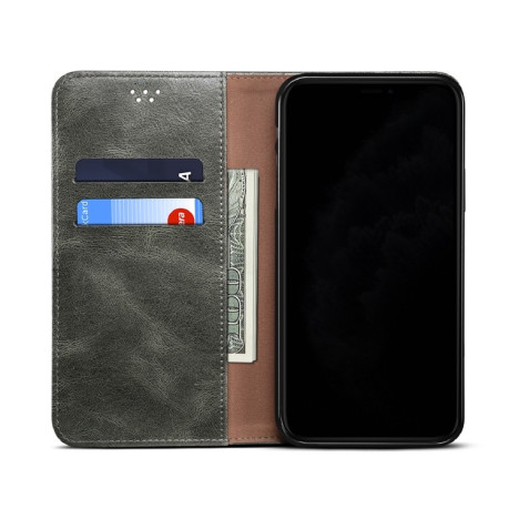 Чехол-книжка Simple Wax Crazy Horse для Xiaomi Redmi Note10/10s/Poco M5s 4G  / Note 10/10s/Poco M5sS  - зеленый