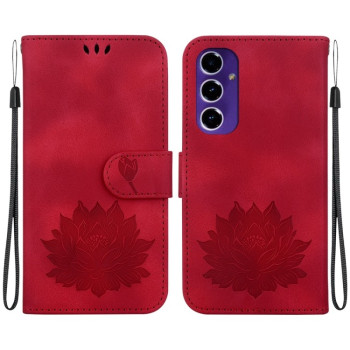 Чехол-книжка Lotus Embossed для Samsung Galaxy S24 FE 5G - красный
