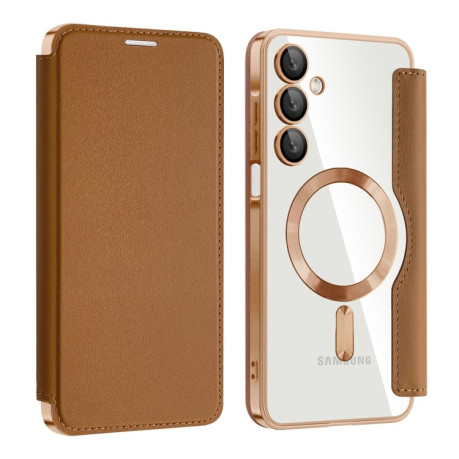 Чохол-книжка Shield MagSafe RFID Anti-theft Leather  для Samsung Galaxy A16 5G - коричневий