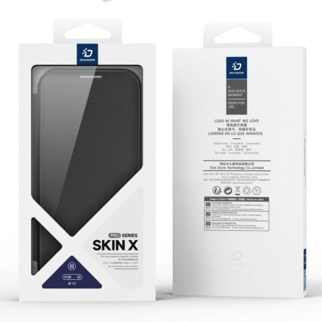 Чехол-книжка DUX DUCIS Skin X Pro Series с Magsafe на iPhone 17 - черный
