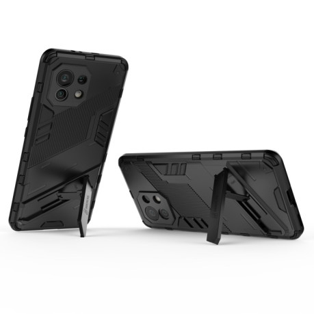 Противоударный чехол Punk Armor для Xiaomi Mi 11 - черный