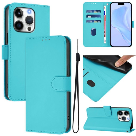 Чохол-книжка Skin Feel S-type для iPhone 16 Pro - синій