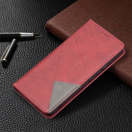 Чохол-книга Rhombus Texture для Samsung Galaxy A53 5G - червоний