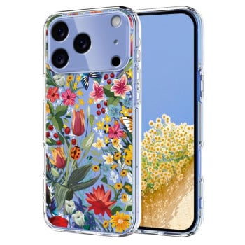 Чохол Flower Pattern Painted для iPhone 17 Pro Max - кольоровий