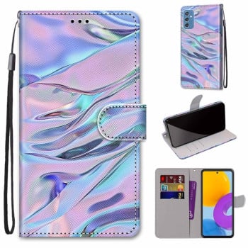 Чохол-книжка Coloured Drawing Cross Samsung Galaxy M52 5G - Fluorescent Water Pattern
