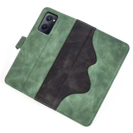 Чехол-книжка Stitching Horizontal Flip для Realme 9i - зеленый