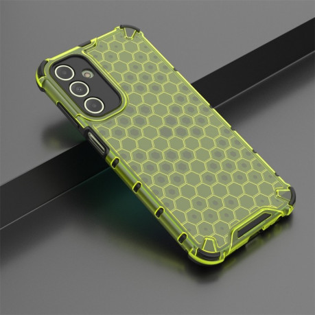 Противоударный чехол Honeycomb на Samsung Galaxy A15 - зеленый