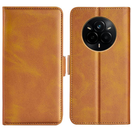 Чохол-книжка Dual-side Magnetic Buckle для Realme 14 Pro+ - жовтий